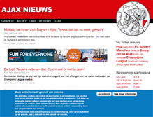 Tablet Screenshot of ajax-nieuws.nl